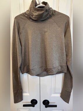 prAna Zawn Funnel Neck Performance Top Mink (Brown) Size L EUC